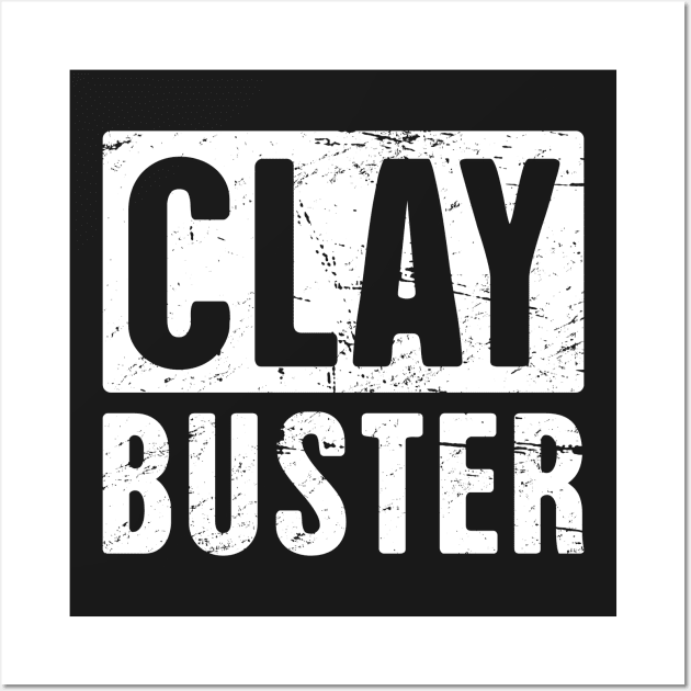 Clay Buster | Shotgun & Skeet Shooting Design Wall Art by MeatMan